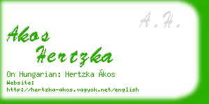 akos hertzka business card